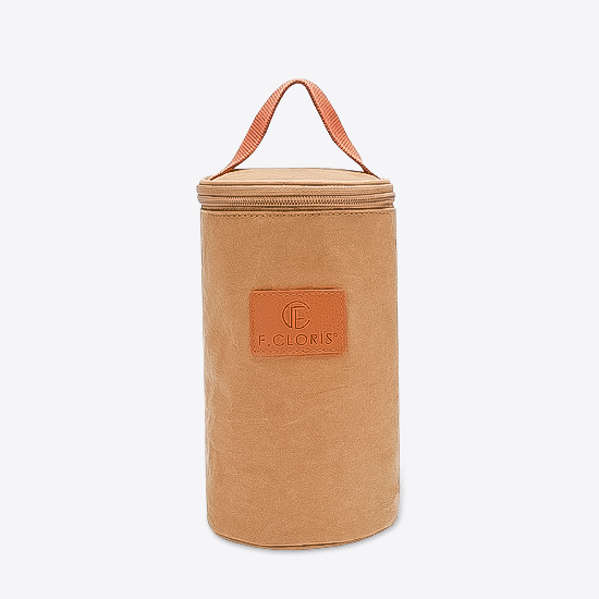 Washable Kraft Paper insulated lunch bags round cooler bags