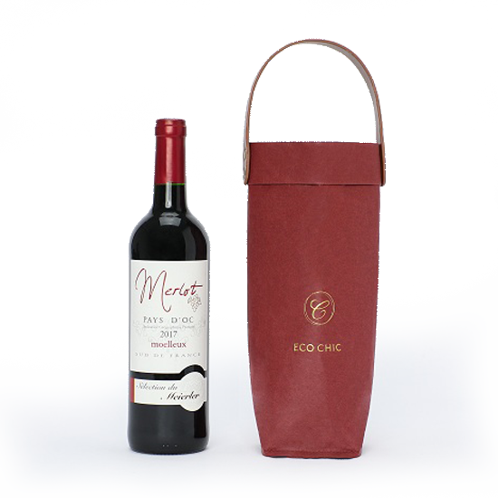 Customizable Washable Kraft Paper Wine Bag