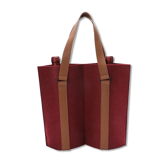 Sustainable Recycled PET felt Wine bag Gift Bag Carriers and totes for Wine